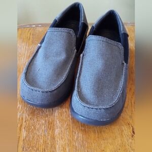 CROCS Kids' Tan and Black Slippers